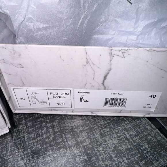 Jessica Rich Satin Noir Platform Sandal, Women’s size 40/ US 10 - Picture 7 of 8